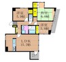 ライオンズマンション岡山医大東 2LDK+Sの間取り