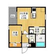 REGALEST奥田南 1LDKの間取り