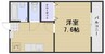 セレーノ 1Kの間取り