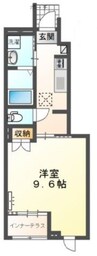 フロード・N 1Kの間取り