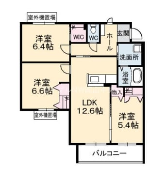 間取図 グランマスト高柳　A棟