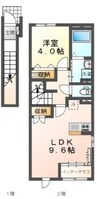 フロード・N 1LDKの間取り