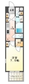 ヴィラ　プリマ 1Kの間取り