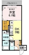 ウィングパレス津島笹が瀬 1DKの間取り