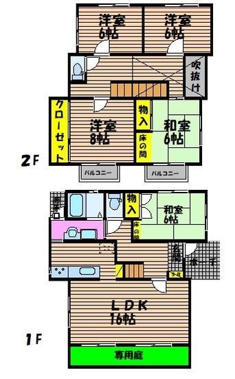 間取図 東花尻一戸建て