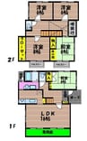 東花尻一戸建て 5LDKの間取り