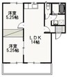 パインパレス　E 2LDKの間取り