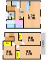 カバメゾン北長瀬 3LDKの間取り