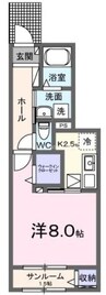 エザンス 1Kの間取り