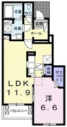 未来樹 1LDKの間取り