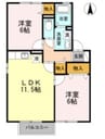セレーノ・平田 2LDKの間取り