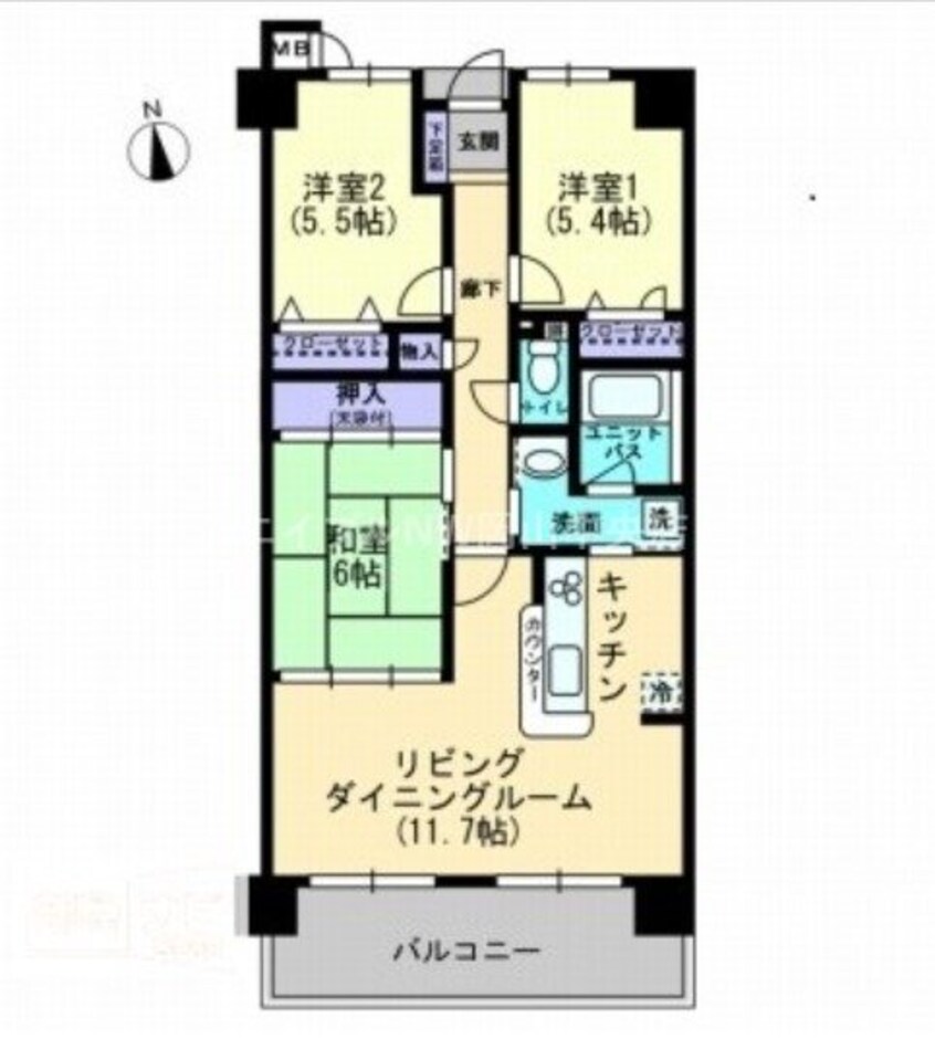 間取図 アルファステイツ原尾島