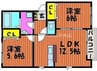 ファミール　Ａ 2LDKの間取り
