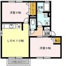 グリーンコートＢ棟 2LDKの間取り