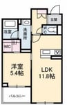 フィオーレ 1LDKの間取り