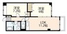 ロジェ岡山 2LDKの間取り