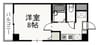 パラッツォ・ミキ 1Kの間取り