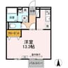 虹の奏音 1Rの間取り