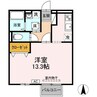 虹の奏音 1Rの間取り