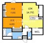 ベンハウス西川緑道公園 2LDKの間取り
