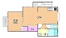 メゾン桜4号棟 1LDKの間取り