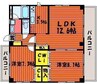 ビューティーリメイン野田 2LDKの間取り