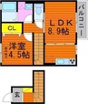 クレア　メゾン 1LDKの間取り