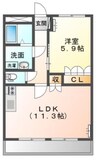 ウエストビレッジ４３４ 1LDKの間取り