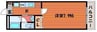 フィネス昭和町Ⅱ 1Kの間取り