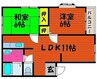 メゾンパルル 2LDKの間取り