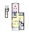 サニーメゾン弐番館 1LDKの間取り