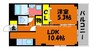 フィネス平田公園 1LDKの間取り