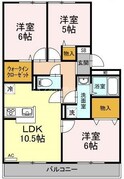 ハイカムールウエストリバー A棟の間取図