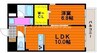 ハアラン高柳 1LDKの間取り