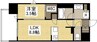 ルミナス磨屋町 1LDKの間取り