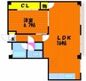 ナーチャー田町 1LDKの間取り