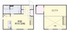 プリマガーデン岡山　弐番館 1Rの間取り