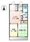 ファインヴィーブル参番館 2LDKの間取り