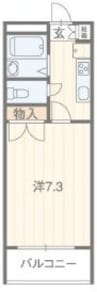 フィネス昭和町Ⅰ 1Kの間取り