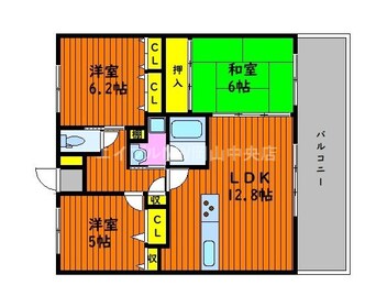 間取図 リベール高屋サウス・ウィンド