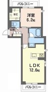 サンディア 1LDKの間取り