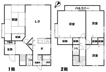 間取図 当新田貸家