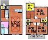 やまぼうし　弐番館 3LDKの間取り