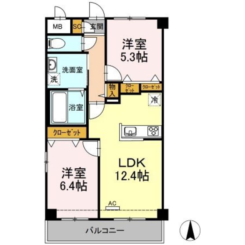 間取図 フローラル・コート　Ⅱ