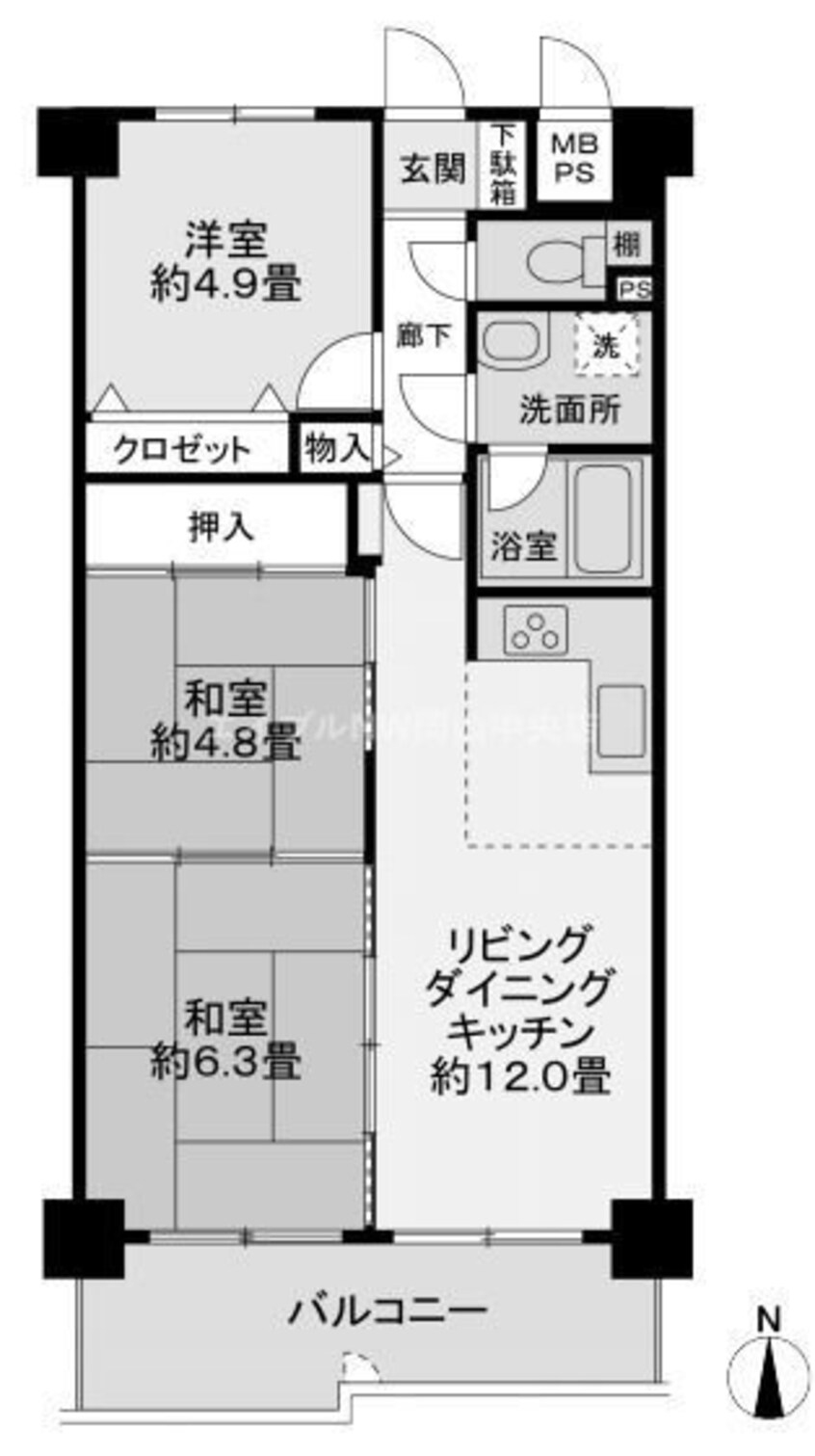 間取図 ライオンズマンション西市駅前