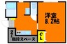 ブランブロック白石 1Kの間取り