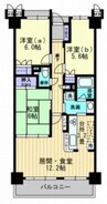 サーパスシティ大供 3LDKの間取り