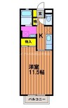 ラフィーネ番町 1Kの間取り