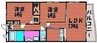 カサブランカ奥田 2LDKの間取り
