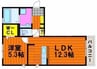 Dear Court T・K 1LDKの間取り